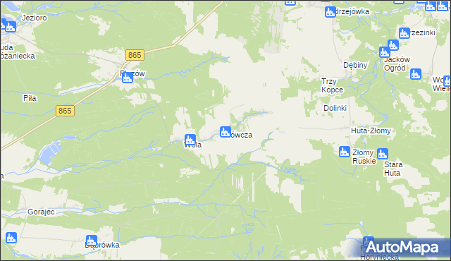 mapa Łówcza, Łówcza na mapie Targeo