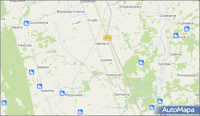 mapa Łozowo, Łozowo na mapie Targeo