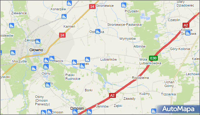 mapa Lubianków, Lubianków na mapie Targeo