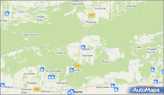 mapa Łubiec, Łubiec na mapie Targeo