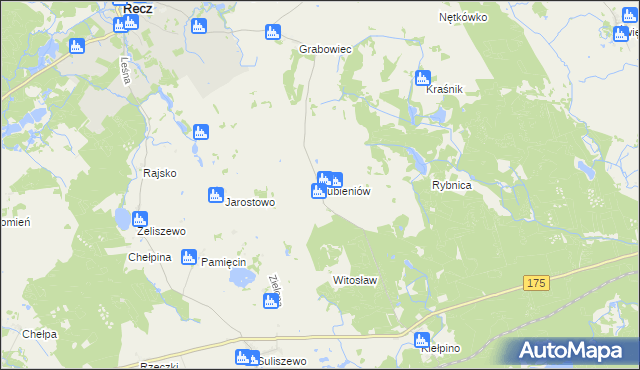 mapa Lubieniów, Lubieniów na mapie Targeo