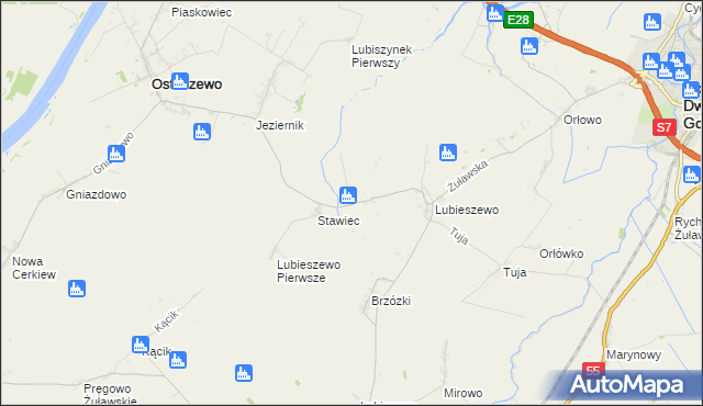mapa Lubiszynek Drugi, Lubiszynek Drugi na mapie Targeo