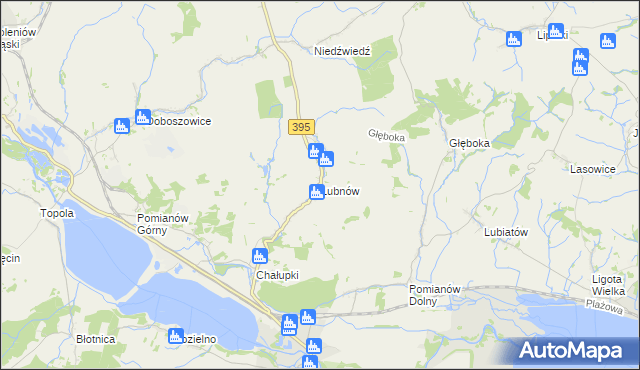 mapa Lubnów gmina Ziębice, Lubnów gmina Ziębice na mapie Targeo