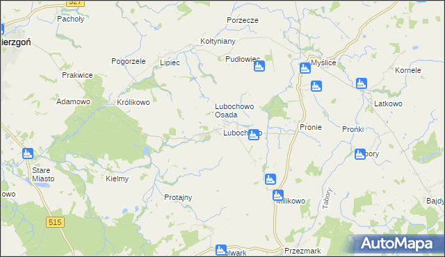 mapa Lubochowo, Lubochowo na mapie Targeo
