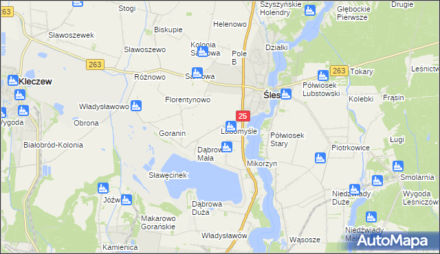 mapa Lubomyśle, Lubomyśle na mapie Targeo