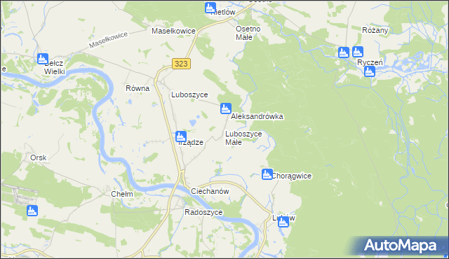 mapa Luboszyce Małe, Luboszyce Małe na mapie Targeo