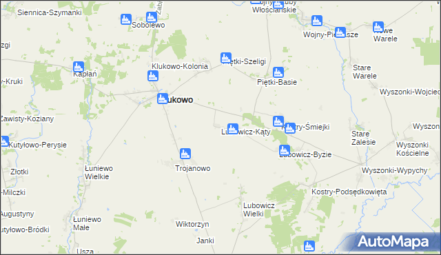 mapa Lubowicz-Kąty, Lubowicz-Kąty na mapie Targeo