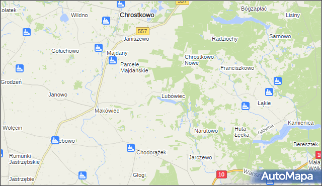 mapa Lubówiec, Lubówiec na mapie Targeo