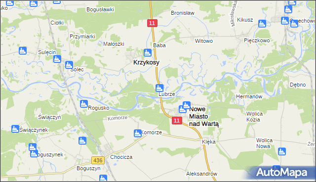 mapa Lubrze, Lubrze na mapie Targeo
