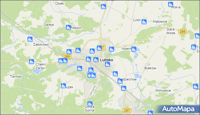 mapa Lubsko, Lubsko na mapie Targeo
