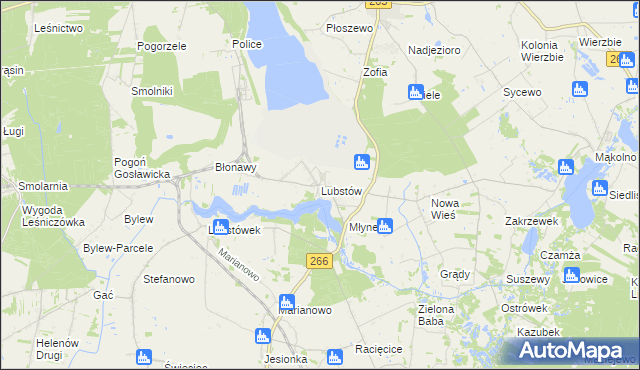 mapa Lubstów, Lubstów na mapie Targeo