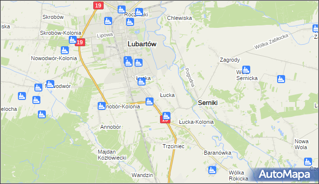 mapa Łucka, Łucka na mapie Targeo