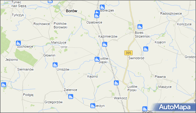 mapa Ludów Śląski, Ludów Śląski na mapie Targeo