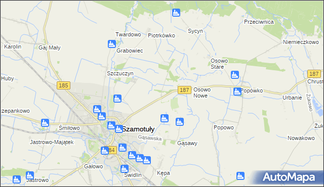 mapa Ludwikowo gmina Szamotuły, Ludwikowo gmina Szamotuły na mapie Targeo