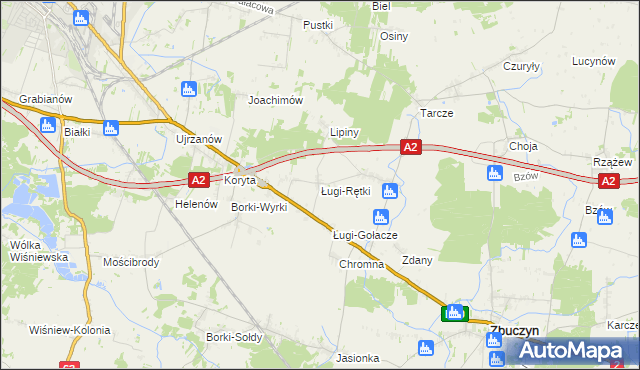 mapa Ługi-Rętki, Ługi-Rętki na mapie Targeo
