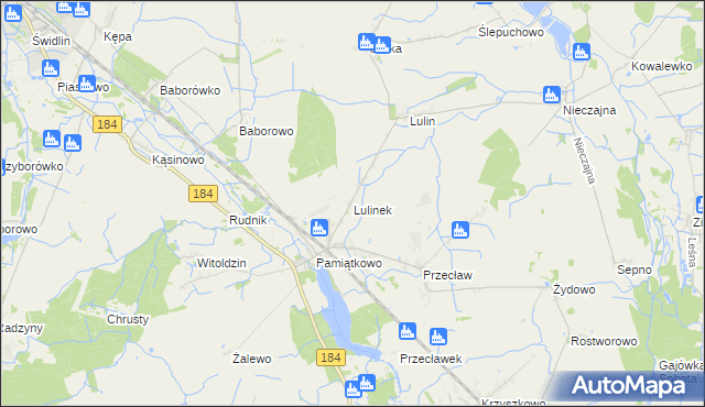 mapa Lulinek, Lulinek na mapie Targeo