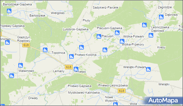 mapa Lutobrok, Lutobrok na mapie Targeo