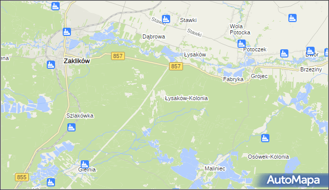 mapa Łysaków-Kolonia, Łysaków-Kolonia na mapie Targeo