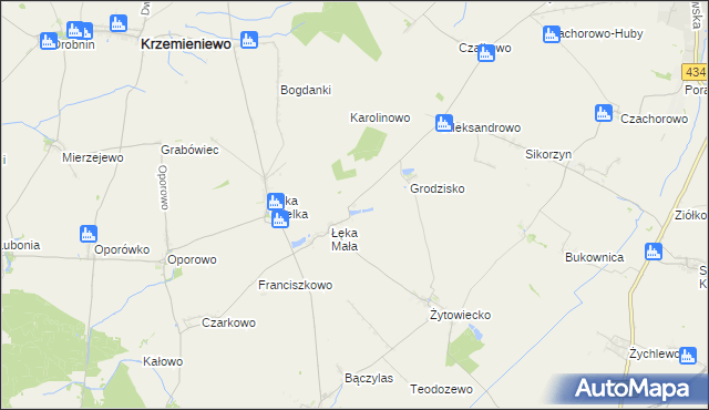 mapa Maciejewo gmina Poniec, Maciejewo gmina Poniec na mapie Targeo