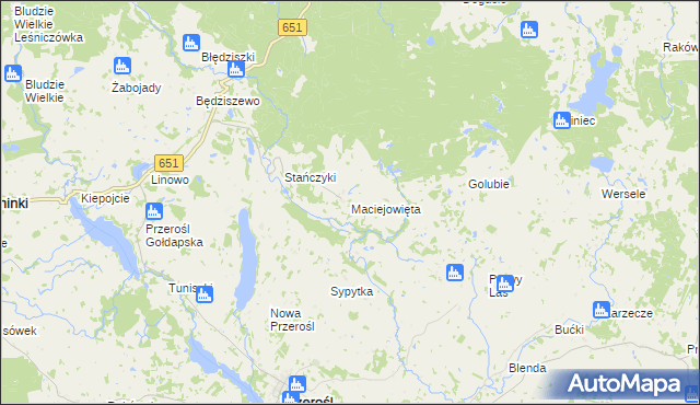 mapa Maciejowięta, Maciejowięta na mapie Targeo