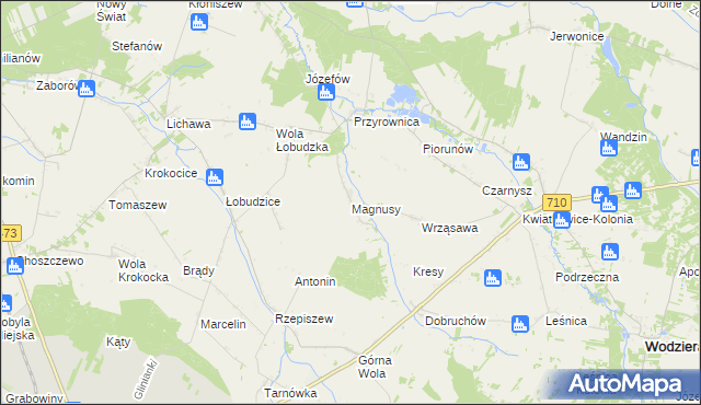 mapa Magnusy, Magnusy na mapie Targeo