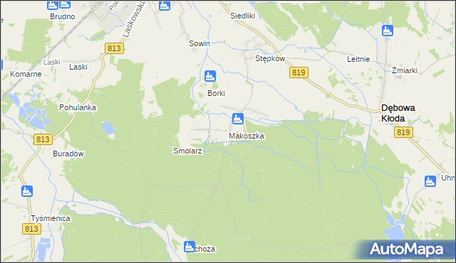 mapa Makoszka, Makoszka na mapie Targeo