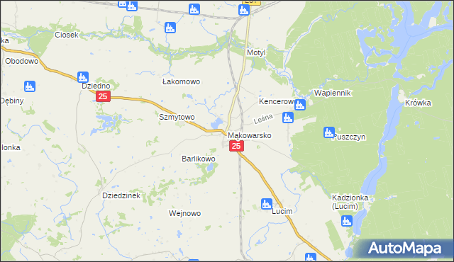 mapa Mąkowarsko, Mąkowarsko na mapie Targeo