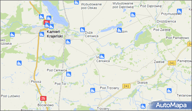 mapa Mała Cerkwica, Mała Cerkwica na mapie Targeo