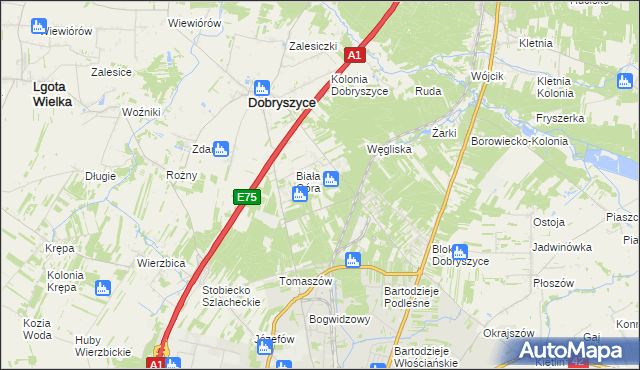 mapa Malutkie, Malutkie na mapie Targeo