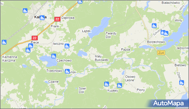 mapa Mały Bukowiec, Mały Bukowiec na mapie Targeo