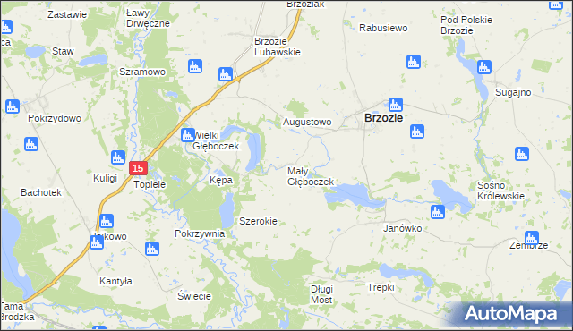 mapa Mały Głęboczek, Mały Głęboczek na mapie Targeo