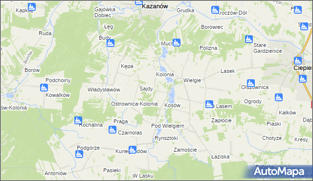 mapa Marianki gmina Ciepielów, Marianki gmina Ciepielów na mapie Targeo
