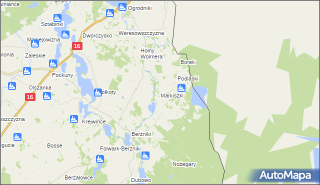 mapa Markiszki, Markiszki na mapie Targeo
