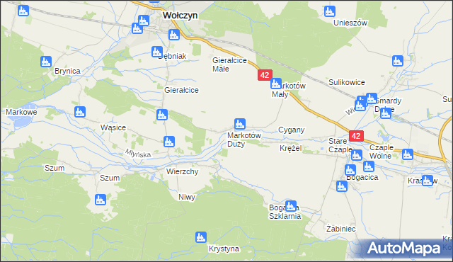 mapa Markotów Duży, Markotów Duży na mapie Targeo