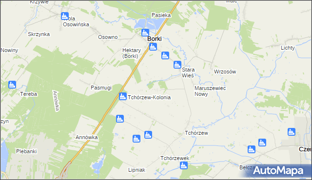 mapa Maruszewiec, Maruszewiec na mapie Targeo