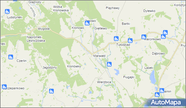 mapa Marwałd, Marwałd na mapie Targeo