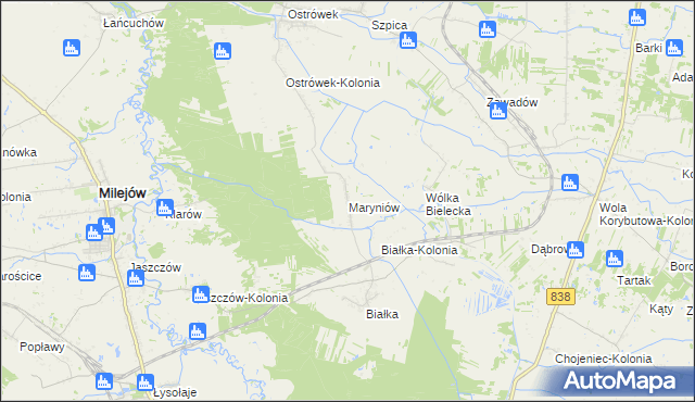 mapa Maryniów, Maryniów na mapie Targeo
