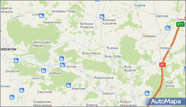 mapa Marysinek gmina Strzegowo, Marysinek gmina Strzegowo na mapie Targeo