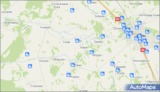 mapa Masie, Masie na mapie Targeo