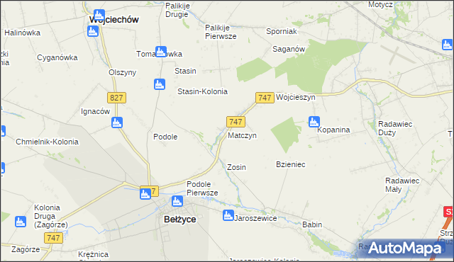 mapa Matczyn, Matczyn na mapie Targeo