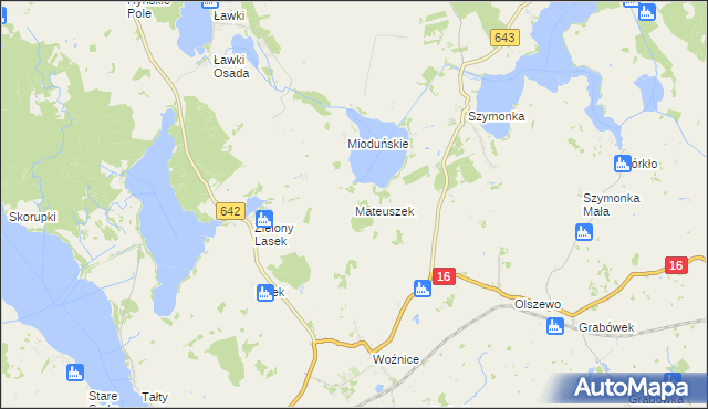 mapa Mateuszek, Mateuszek na mapie Targeo