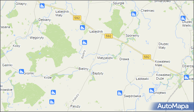 mapa Matyjaszki, Matyjaszki na mapie Targeo