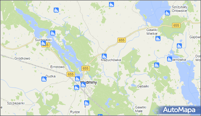 mapa Mazuchówka, Mazuchówka na mapie Targeo