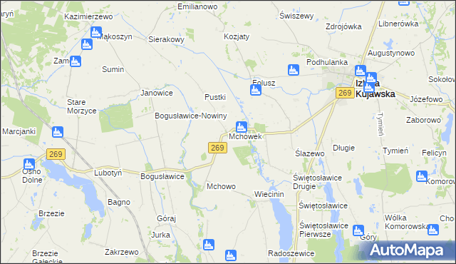 mapa Mchówek, Mchówek na mapie Targeo