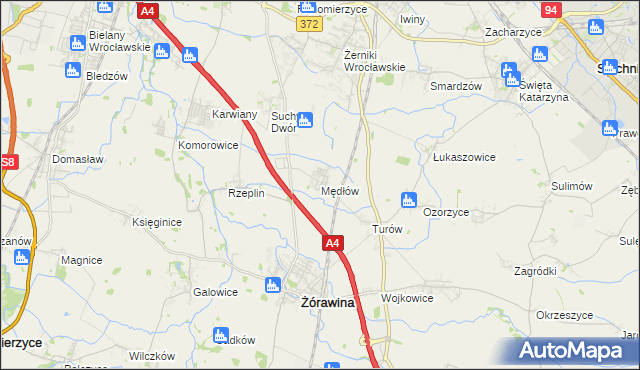 mapa Mędłów, Mędłów na mapie Targeo