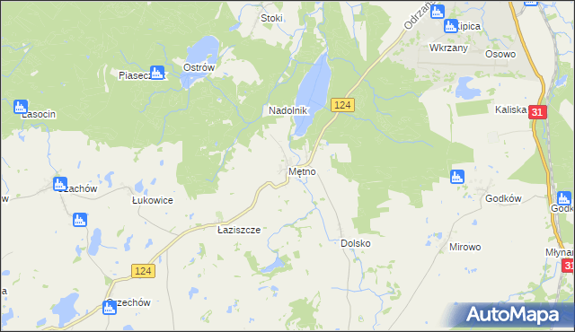 mapa Mętno, Mętno na mapie Targeo