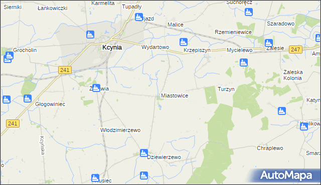 mapa Miastowice, Miastowice na mapie Targeo