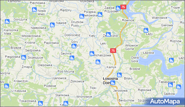 mapa Michalczowa, Michalczowa na mapie Targeo