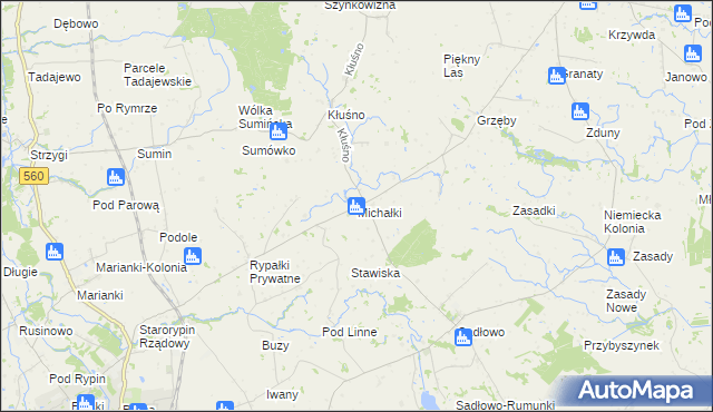 mapa Michałki gmina Świedziebnia, Michałki gmina Świedziebnia na mapie Targeo