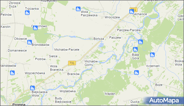 mapa Michałów Dolny, Michałów Dolny na mapie Targeo